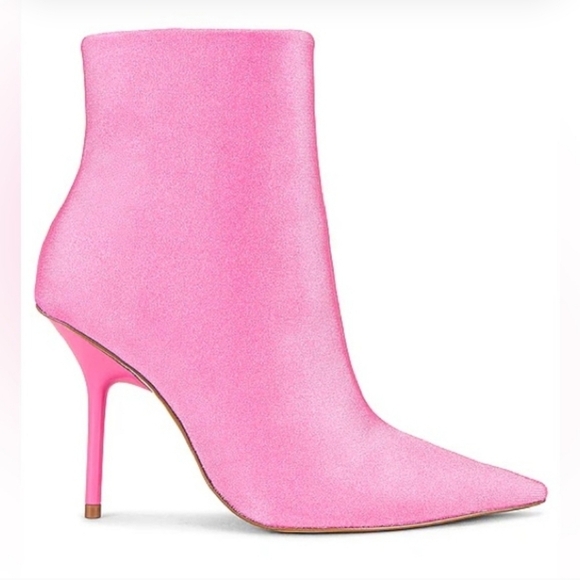 🔹️GOOD AMERICAN 🔹️Pink Made In Brazil Emma High Booties - Picture 2 of 8